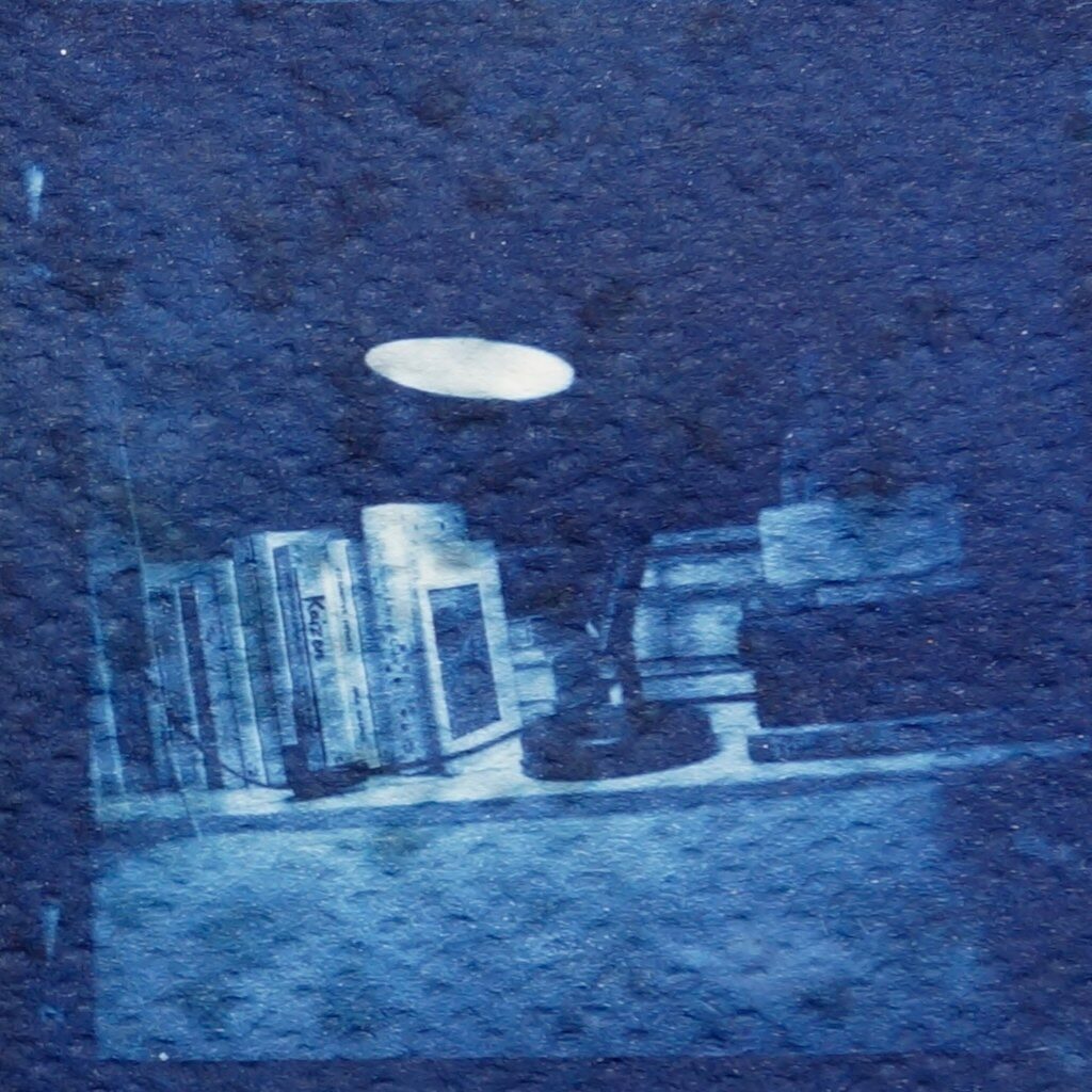 Cyanotype print of film negative